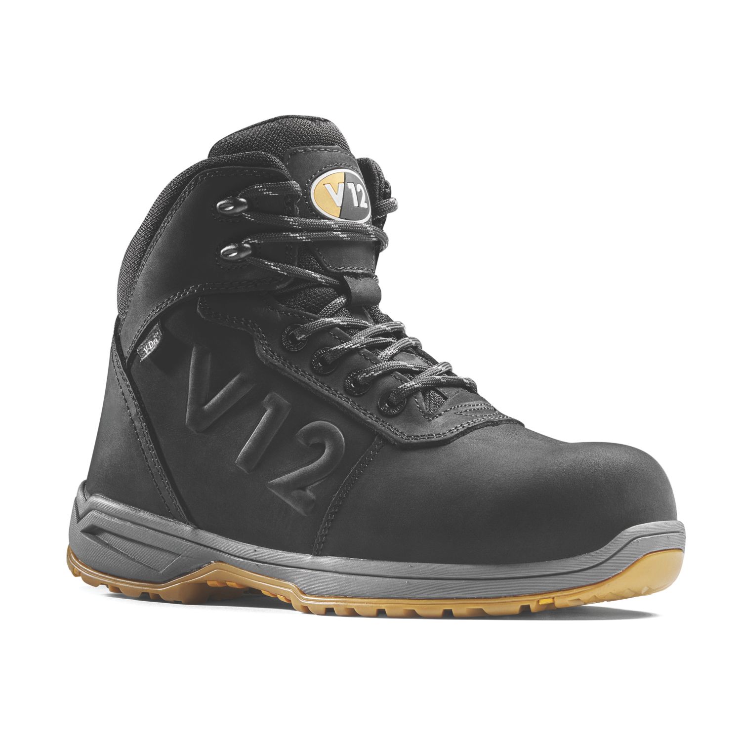 V12 Footwear Lynx Size 7 Womens Black Waterproof Safety Boots (905AU)