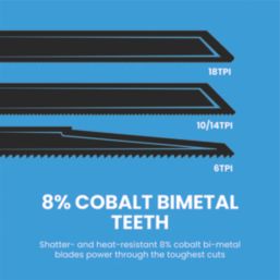 Spyder   Multi-Material Reciprocating Saw Blade Set 14 Pieces