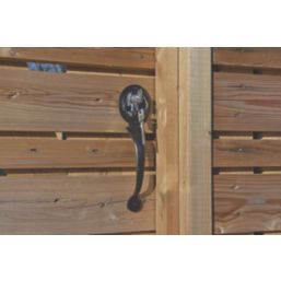 GateMate  Euro Profile Long Throw Pull Handle Chrome / Black