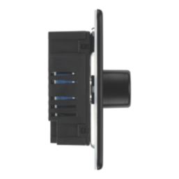 LAP  2-Gang 2-Way LED Dimmer Switch  Matt Black with Colour-Matched Inserts