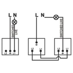 LAP  2-Gang 2-Way LED Dimmer Switch  Matt Black with Colour-Matched Inserts