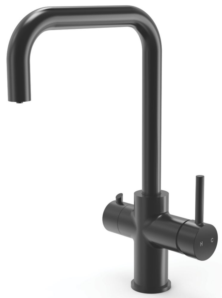 ETAL 3-in-1 Instant Hot Water Kitchen Tap Matt Black - Screwfix