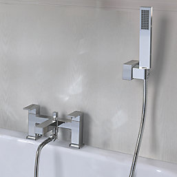 Swirl Carna Deck-Mounted  Bath Shower Mixer Chrome Plated