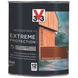 V33 750ml Mahogany Satin Solvent-Based Exterior Wood Stain