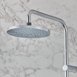 Hansgrohe Vernis Blend Showerpipe 200 HP Rear-Fed Exposed Chrome Thermostatic Mixer Shower