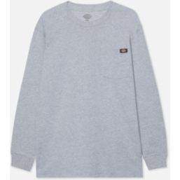 Dickies Pocket Long Sleeve Tee Shirt Charcoal Medium 38" Chest