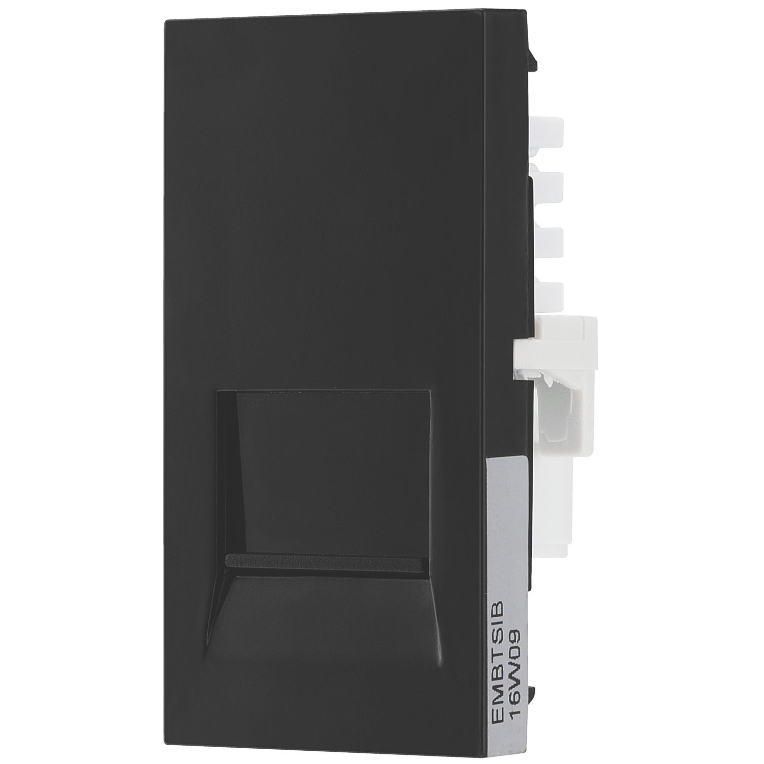 British General Modular Slave Telephone Socket Black (905XF)