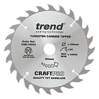 Trend CraftPo CSB/16024 Wood Circular Saw Blade 160 x 20mm 24T