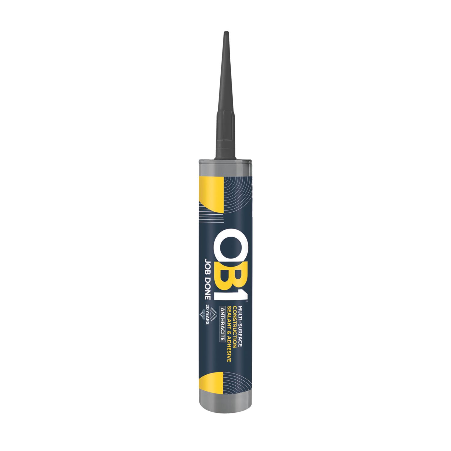 OB1 Multi-Surface Construction Sealant & Adhesive Anthracite 290ml (905YE)