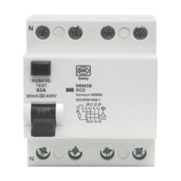 MK Sentry H6663S 63A 30mA 4-Pole A Curve 3-Phase RCD