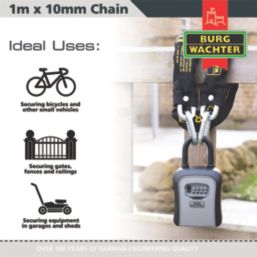 Burg-Wachter Hardened Steel Heavy Duty Chain 1m x 10mm