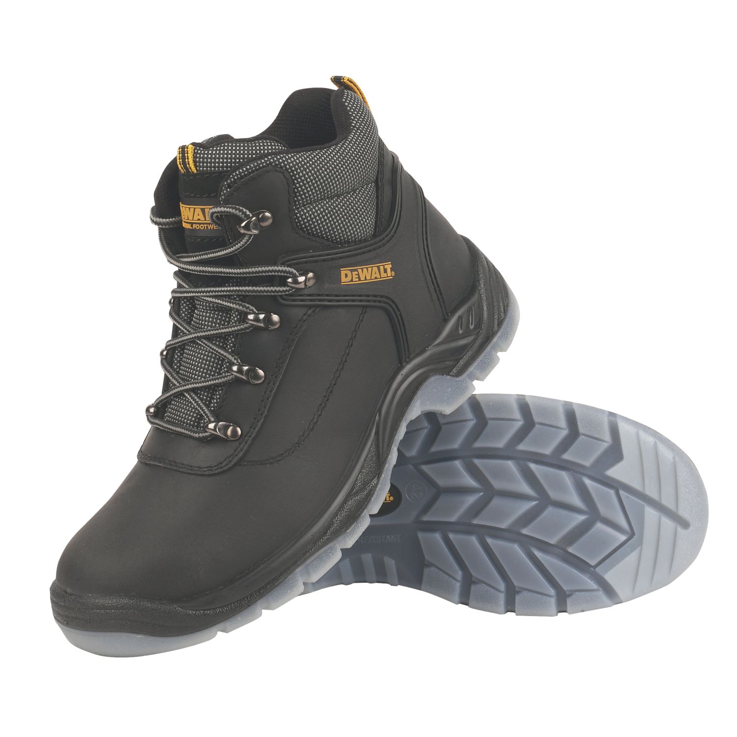 DeWalt Laser Size 10 Black Steel Toe Cap Safety Boots (90638)