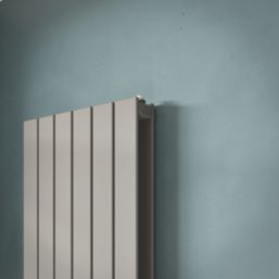 Flomasta  1800mm x 433mm 4505BTU Silver Vertical Designer Radiator