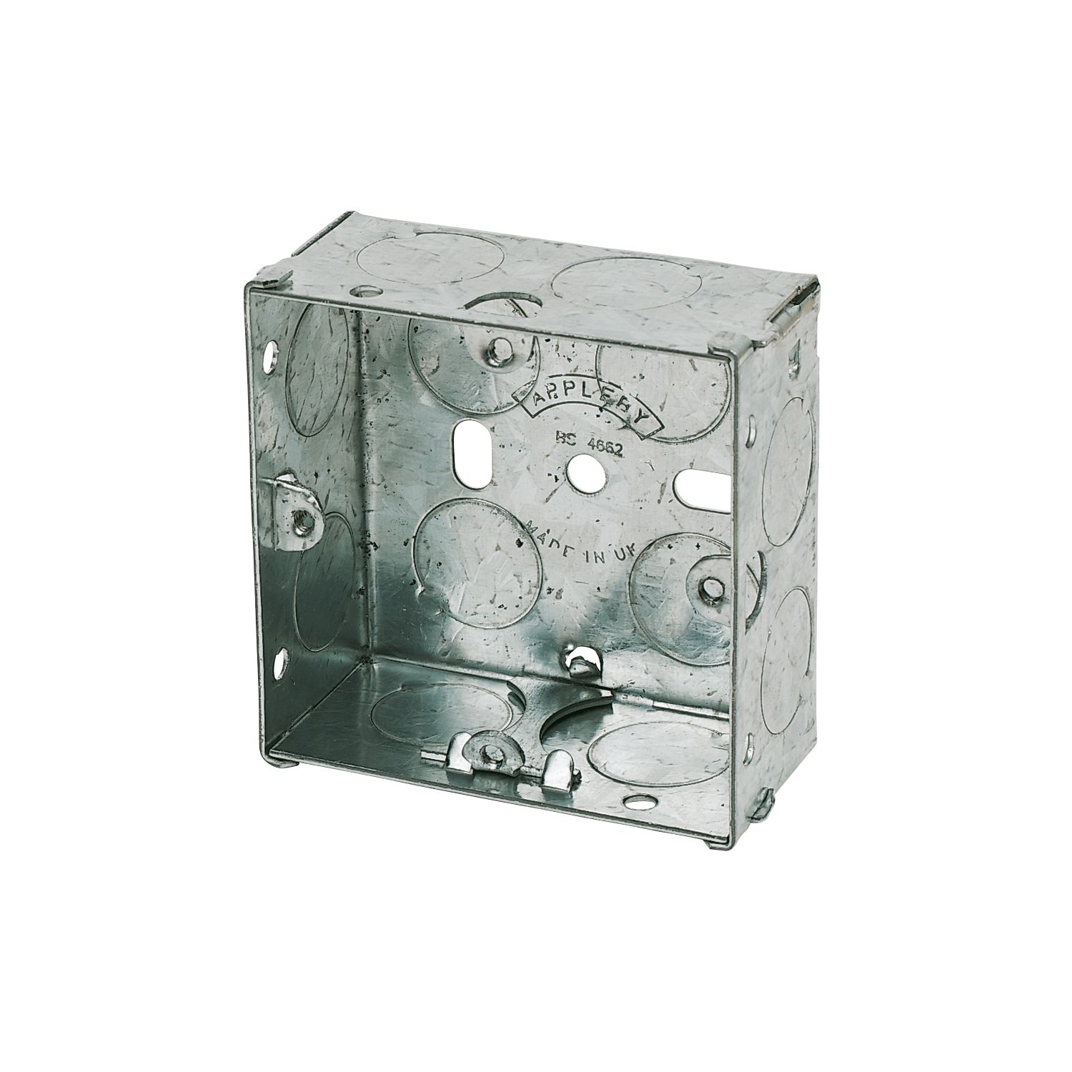 Appleby 1-Gang Galvanised Steel Back Box 47mm (90698)