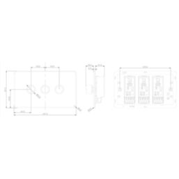 Knightsbridge Screwless 3-Gang 2-Way LED Dimmer Switch  Antique Brass