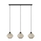 Eglo Midsumer 3-Light Pendant Black/Cream