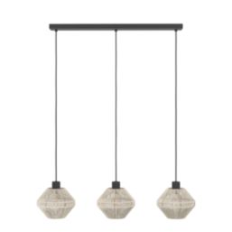 Eglo Midsumer 3-Light Pendant Black/Cream