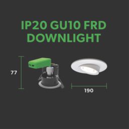 4lite  Adjustable  Fire Rated IP20 GU10 Downlight Matt White