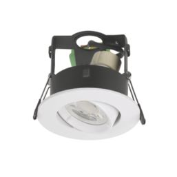 4lite  Adjustable  Fire Rated IP20 GU10 Downlight Matt White