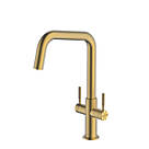Clearwater Topaz U-Spout Monobloc Mixer Tap Brushed Brass PVD