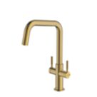 Clearwater Topaz U-Spout Monobloc Mixer Tap Brushed Brass PVD