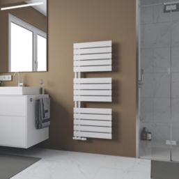 Ximax 1195mm x 500mm 2109BTU White Flat Designer Towel Radiator