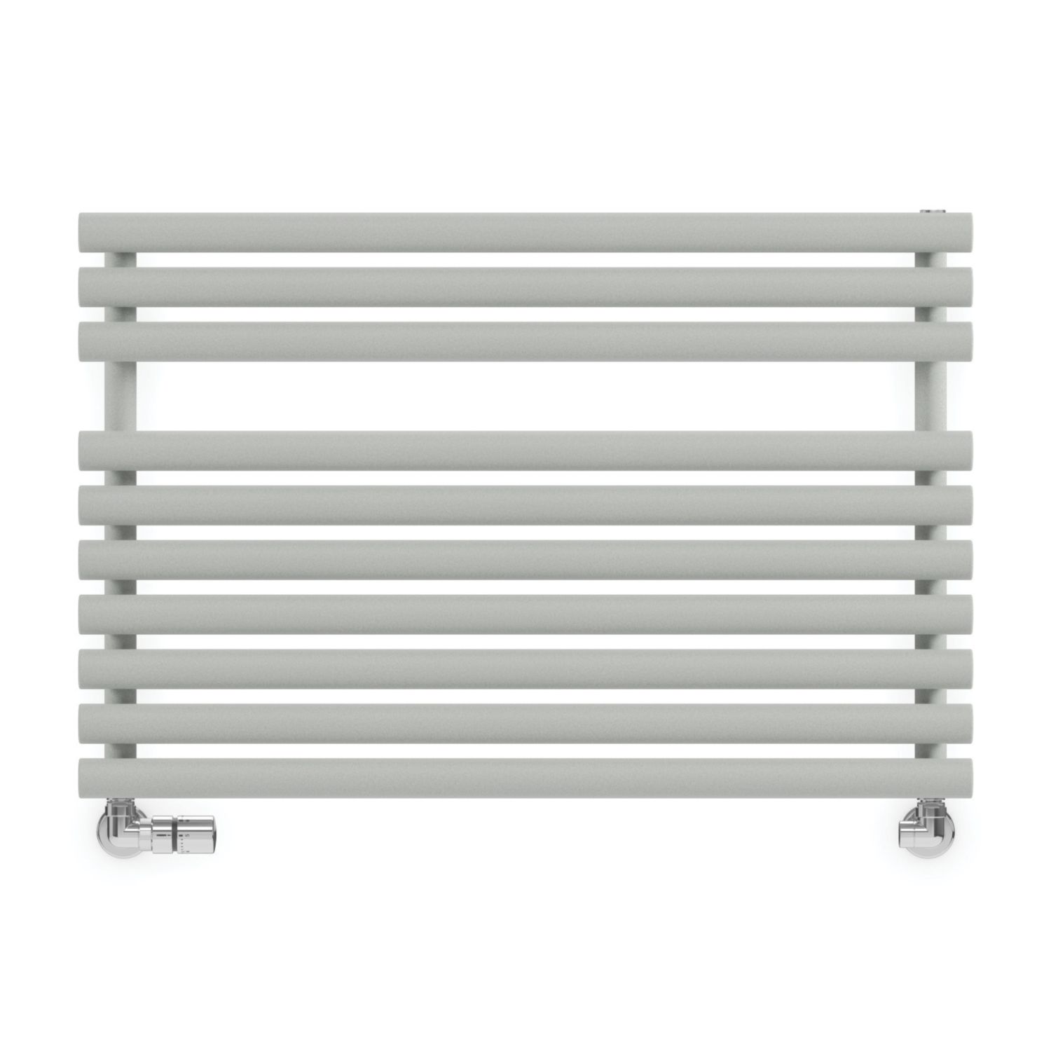 Terma 590mm x 900mm 2002BTU Grey / Silver Flat Designer Towel Radiator (906HR)