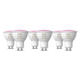 Philips Hue   GU10 RGB & White LED Smart Light Bulb 4.3W 350lm 6 Pack