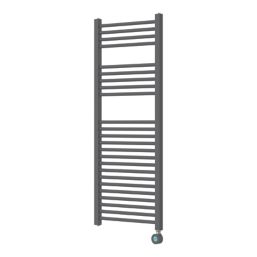 Refurb Flomasta 1200mm x 500mm 1023BTU Anthracite Flat Electric Towel Radiator