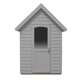 Forest FRA58GYIN 5' 6" x 8' 6" (Nominal) Apex Overlap Timber Shed with Assembly