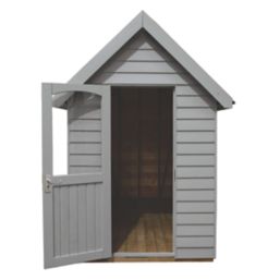 Forest FRA58GYIN 5' 6" x 8' 6" (Nominal) Apex Overlap Timber Shed with Assembly