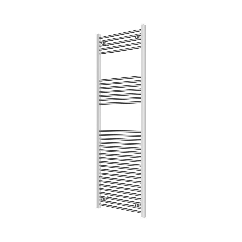 Flomasta 1800mm x 600mm 1972BTU Chrome Flat Towel Radiator Screwfix