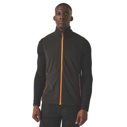 Regatta Navigate Fleece Bodywarmer Black/Orange Pop Small 37.5" Chest