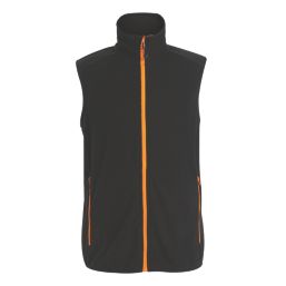 Regatta Navigate Fleece Bodywarmer Bodywarmer Black/Orange Pop Small 37.5" Chest