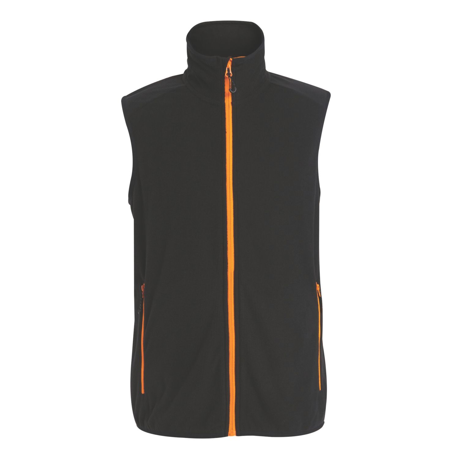 Regatta Navigate Fleece Bodywarmer Black/Orange Pop Small 37.5" Chest (906VF)