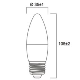 Sylvania TOLEDO E27 Candle LED Light Bulb  470lm 4.5W 4 Pack