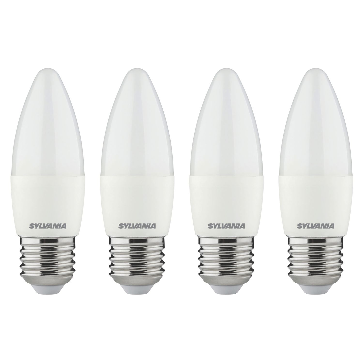 Sylvania TOLEDO E27 Candle LED Light Bulb 470lm 4.5W 4 Pack (906VN)