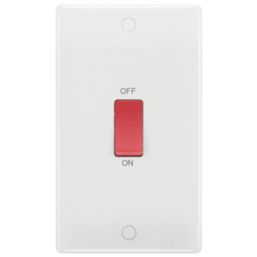 British General 801 Series 45A 1-Gang DP Cooker Switch White