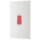 British General 801 Series 45A 1-Gang DP Cooker Switch White