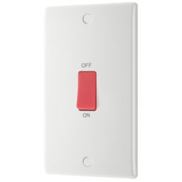 British General 801 Series 45A 1-Gang DP Cooker Switch White