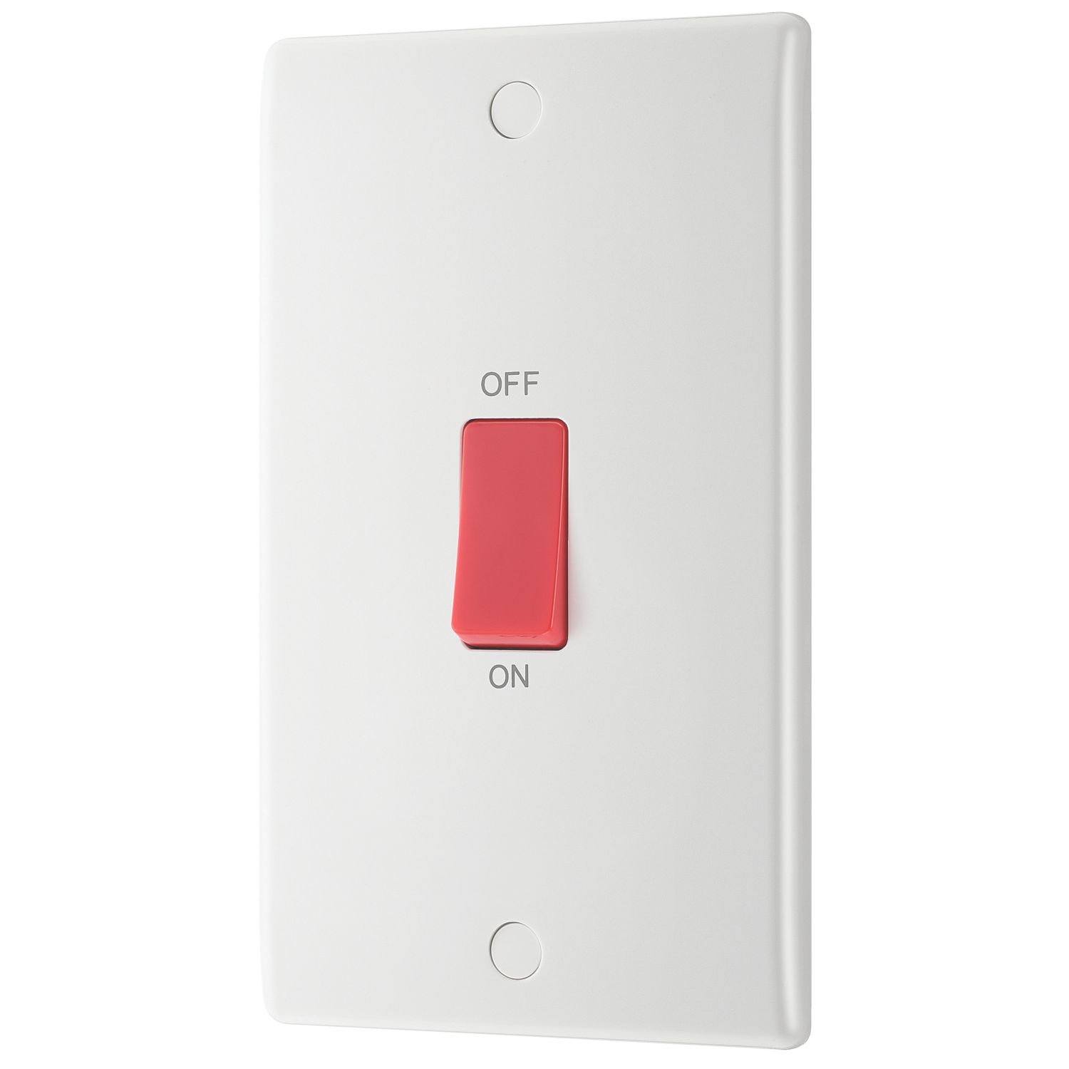 British General 801 Series 45A 1-Gang DP Cooker Switch White (906XF)