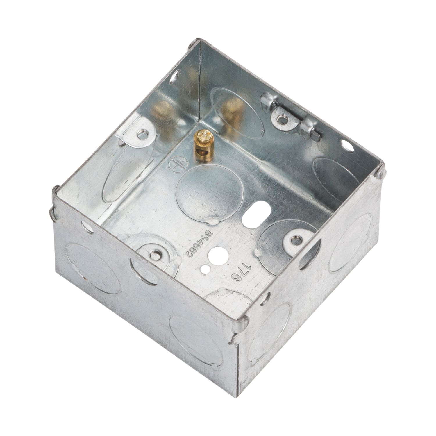 Knightsbridge 1-Gang Galvanised Steel Unfinished Back Box 45mm 10 Pack (906YC)