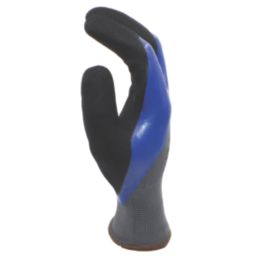 MCR Safety OilTeq General Handling Gloves Blue/Black Medium 1 Pair