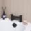 ETAL Lanza Matt Black 174mm Deck Mounted Lever 2 Tap Holes Bath Mixer Tap
