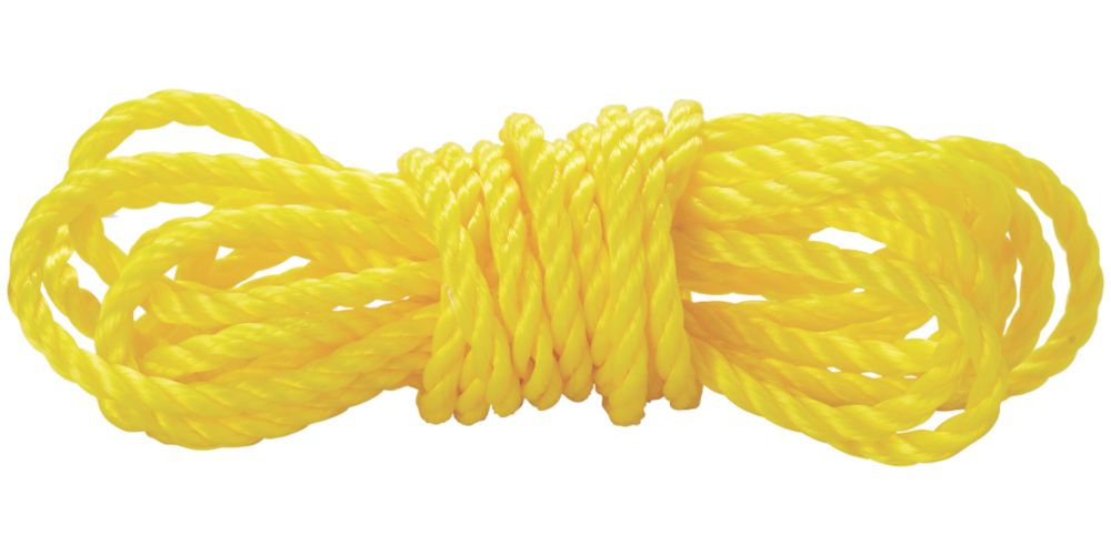 Diall Twisted Rope Yellow 8mm x 50m