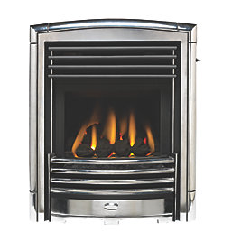 Valor Petrus  Silver  Inset Gas Fire 518mm x 186mm x 636mm