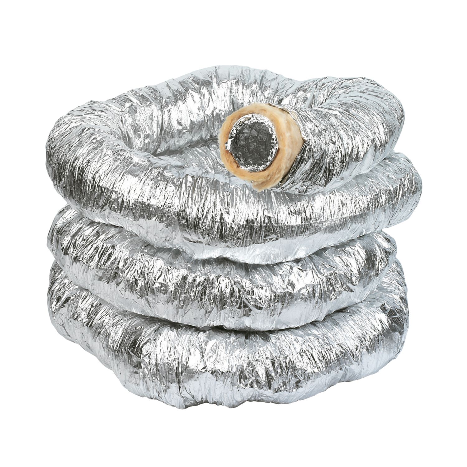Manrose Aluminium Insulated Flexible Ducting Hose Silver 10m x 102mm (90765)