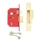 Union Fire Rated  5 Lever Brass Mortice Sashlock 68mm Case - 45mm Backset