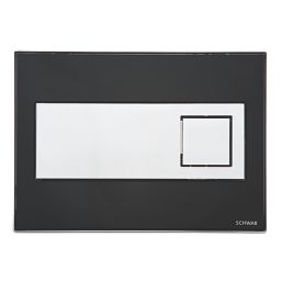 Fluidmaster Schwab Caro 4810 Dual-Flush Flushing Plate Black Glass
