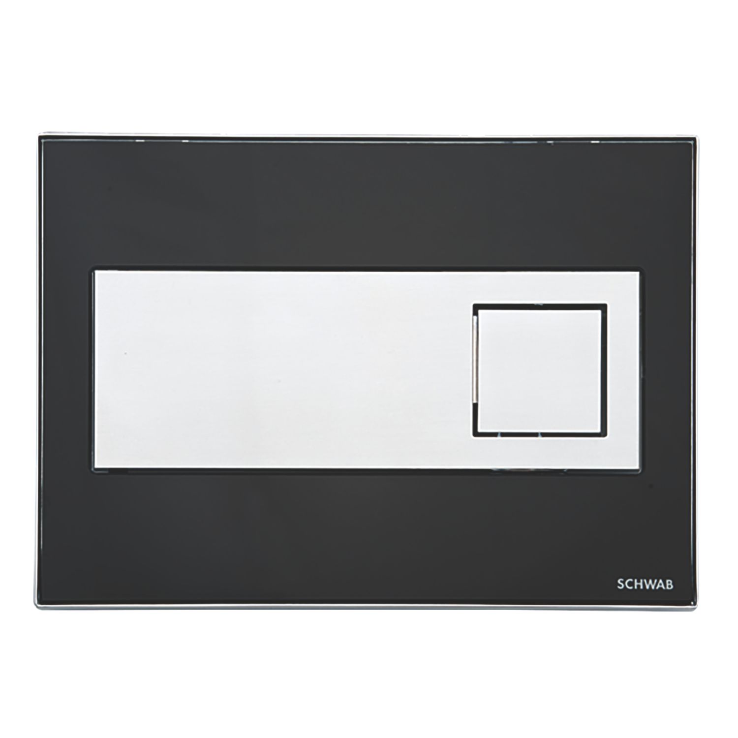 Fluidmaster Schwab Caro 4810 Dual-Flush Flushing Plate Black Glass (9079X)